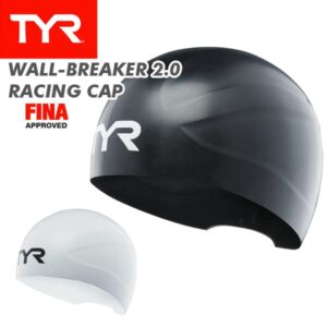 TYR Wallbreaker Racing Silicone Swim Cap - Black