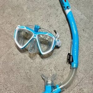 Speedo Aqua White Sport Adult Dual Lenses Combo With Camera Mount