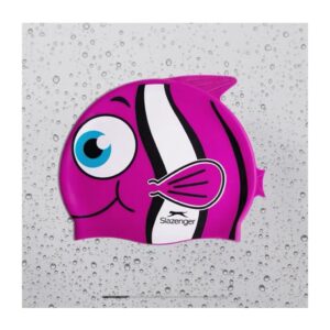 Slazenger Fish Print Silicone Cap (Topi Renang Anak)