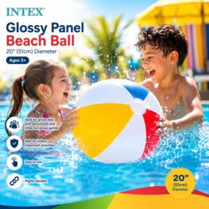 Bola Pantai Panel Mengkilap INTEX – Bola Pantai Tiup Warna-warni untuk Anak-anak – Diameter (51 cm)